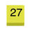 Miniatura: Etiqueta amarilla con el número 27