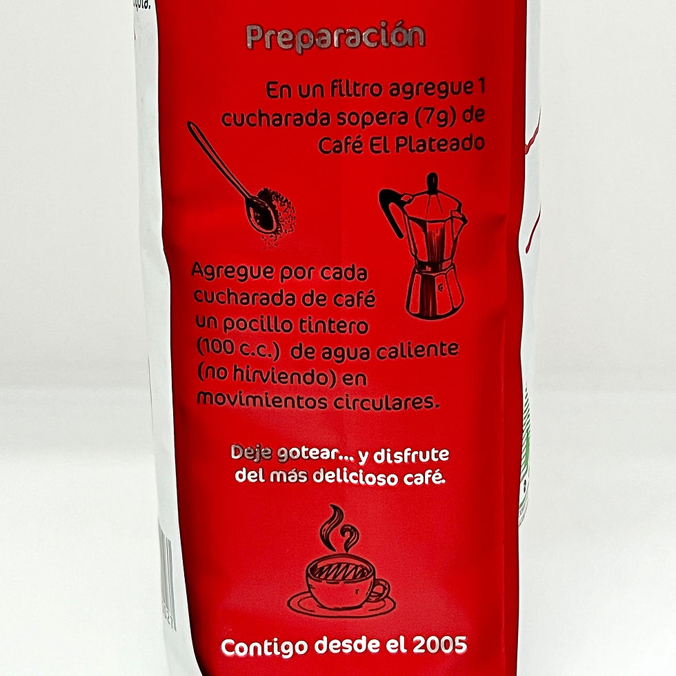 Miniatura: Preparación Café El Plateado: instrucciones y logo desde 2005