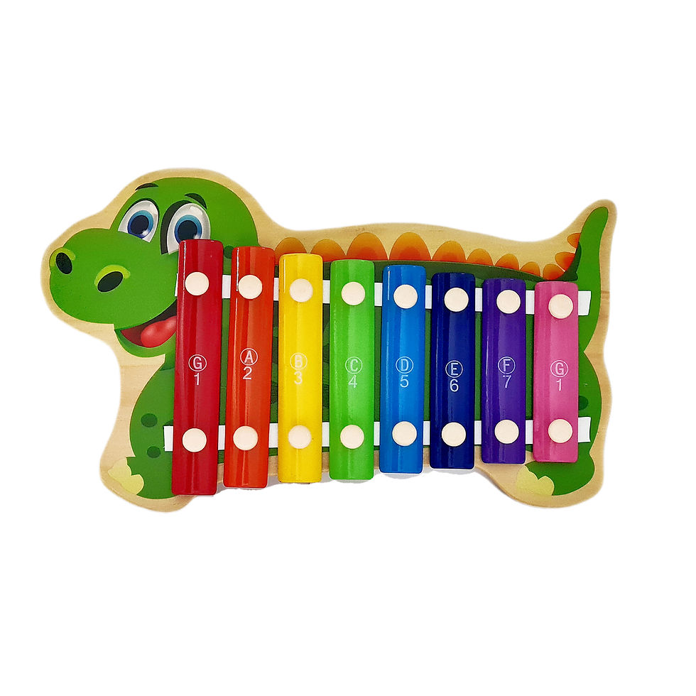 Miniatura: Xilófono de dinosaurio para niños, juguete musical de madera