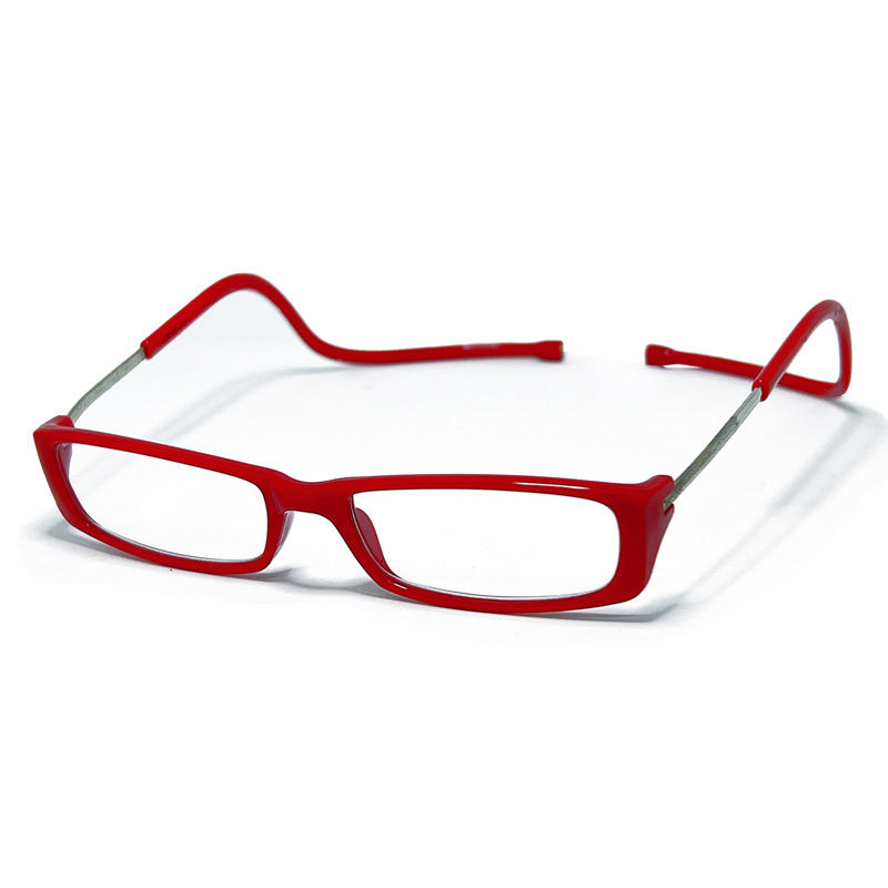 Miniatura: Gafas rojas plegables, diseño moderno.