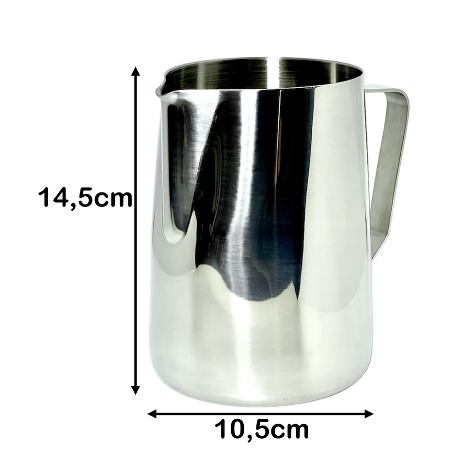 Jarra de leche de acero inoxidable, 10,5cm x 14,5cm