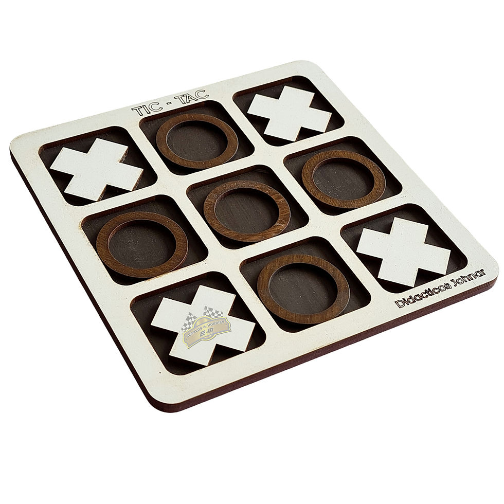 Miniatura: juego mesa triqui tictac madera con fichas