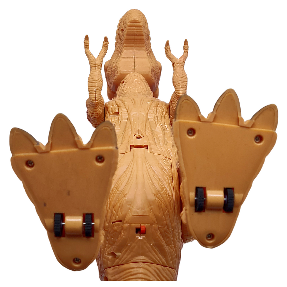 Miniatura: Juguete dinosaurio marrón, vista inferior, REGALOSEM
