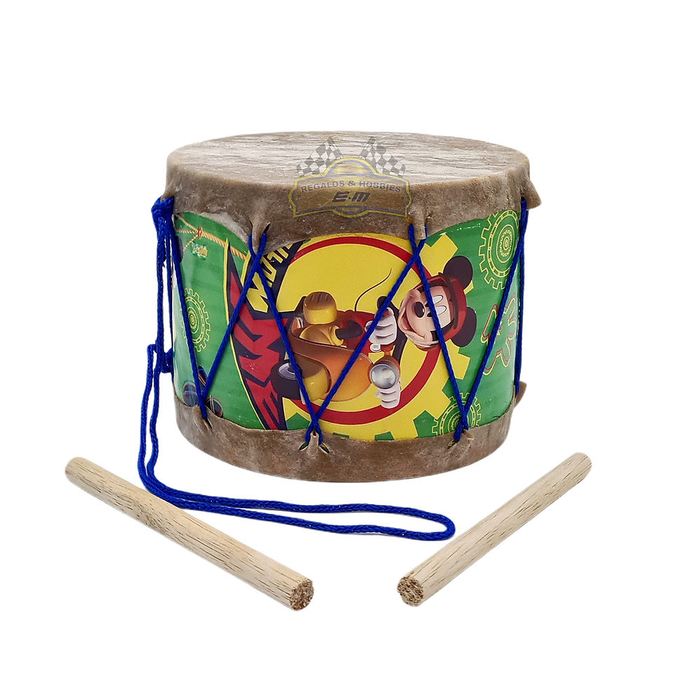 Miniatura: Tambor infantil de Mickey Mouse, ideal para juegos musicales.