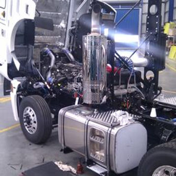 working on trucks