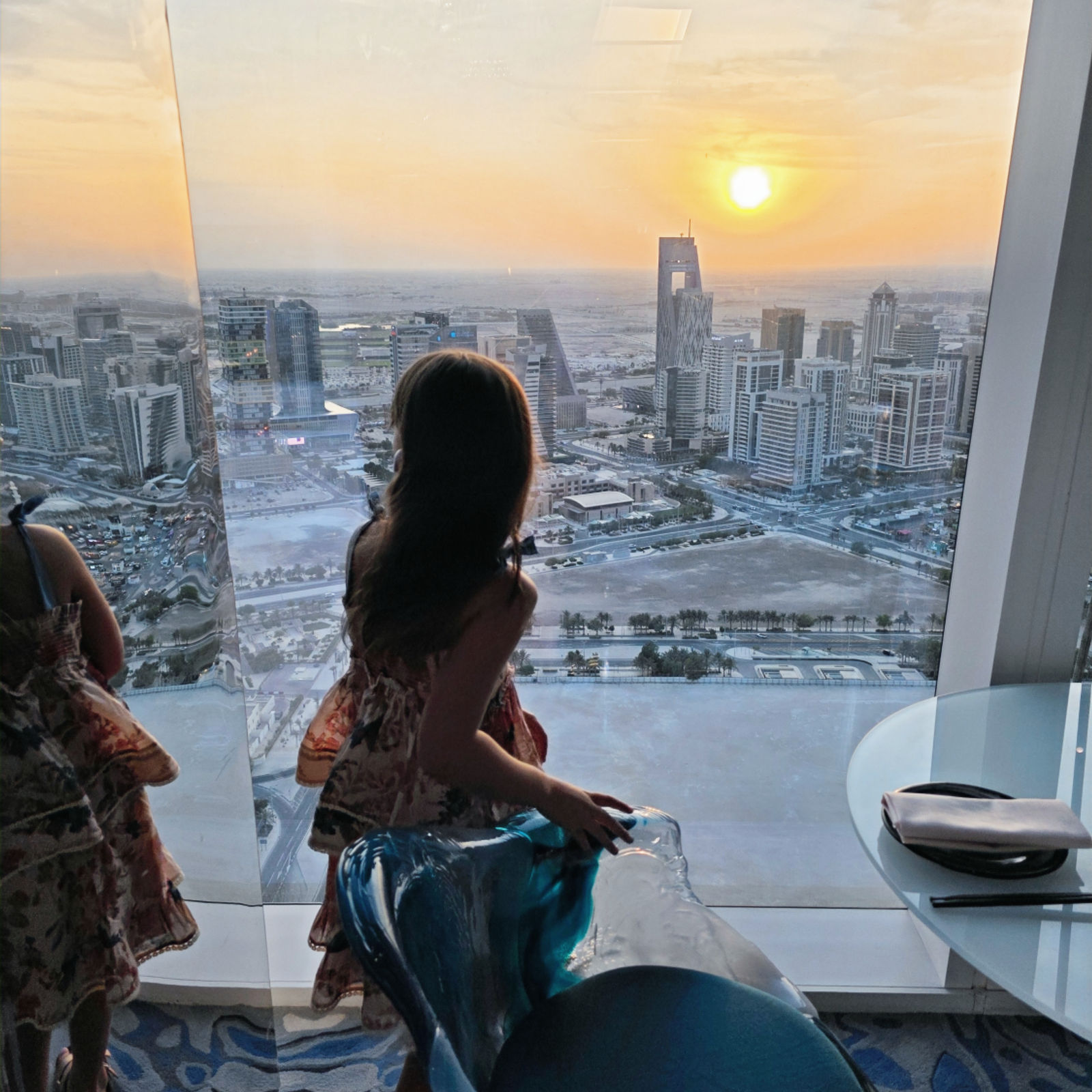 Sunset from the sky bar at the Fairmont, Doha