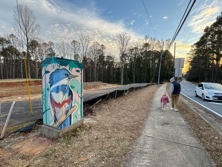 KINGFISHER MURAL IN ROSWELL SYMBOLIZES BALANCE AND ABUNDANCE
