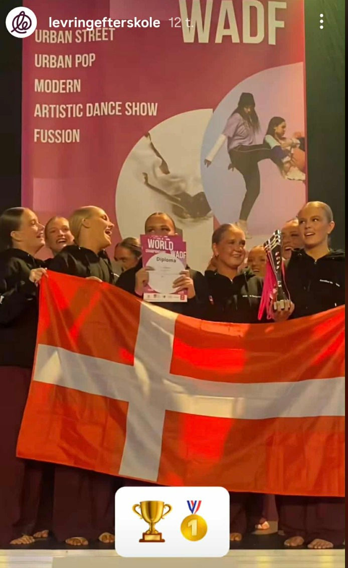 Levring Efterskole-dansere vinder verdensmesterskabet i Polen