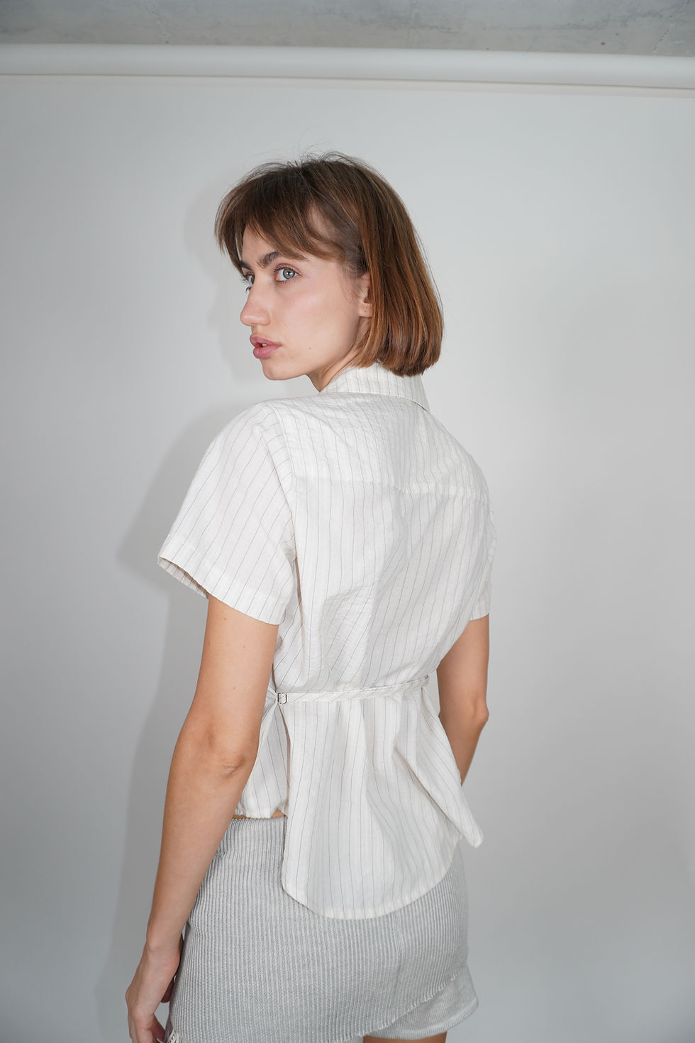 Thumbnail: Adjustable Buttoned Shirt | White