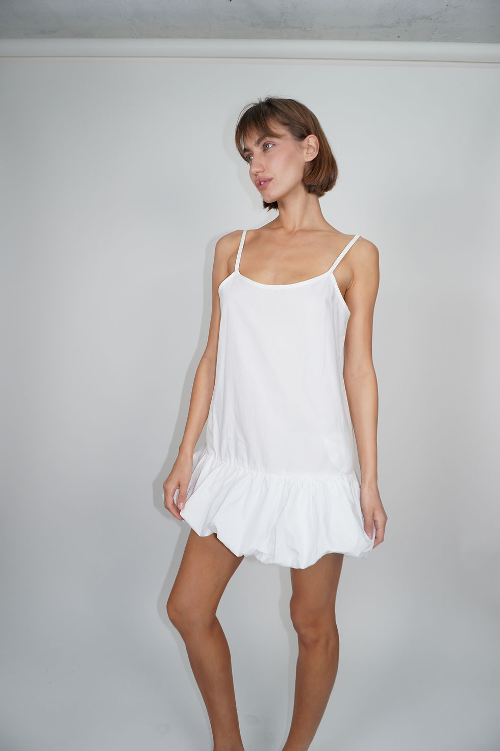 Thumbnail: Balloon Mini Dress | White