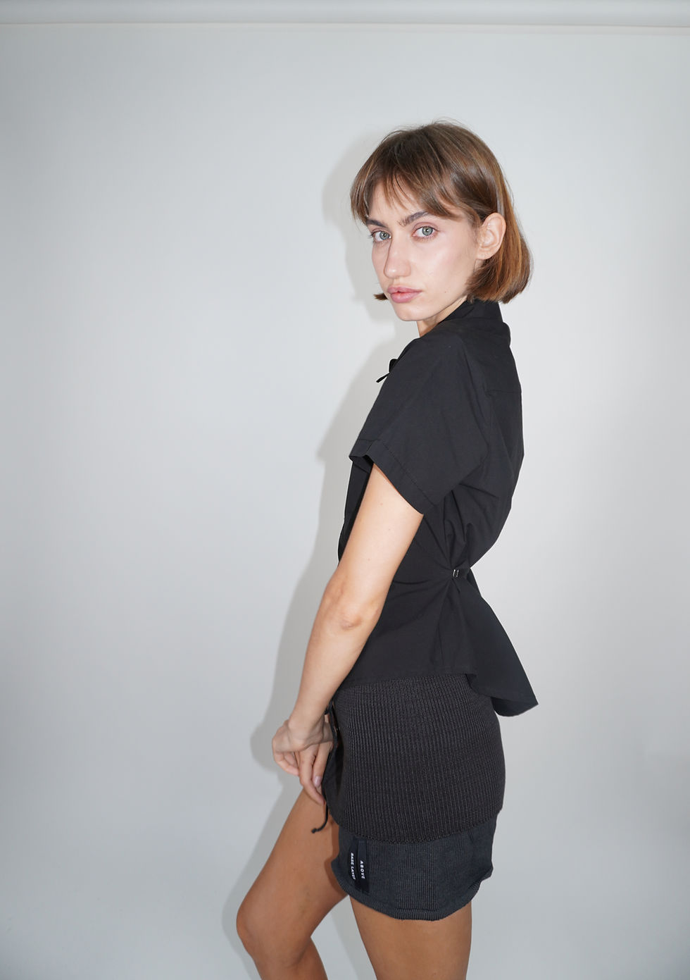 Thumbnail: Adjustable Buttoned Shirt | Black