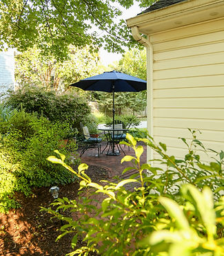 Outdoor seating at our Historic Inn in St. Michael's Maryland