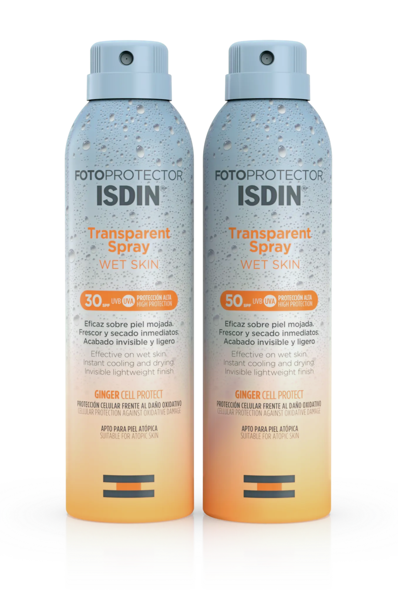 Fotoprotector ISDIN Transparent Spray Wet Skin SPF 50, SPF 30
