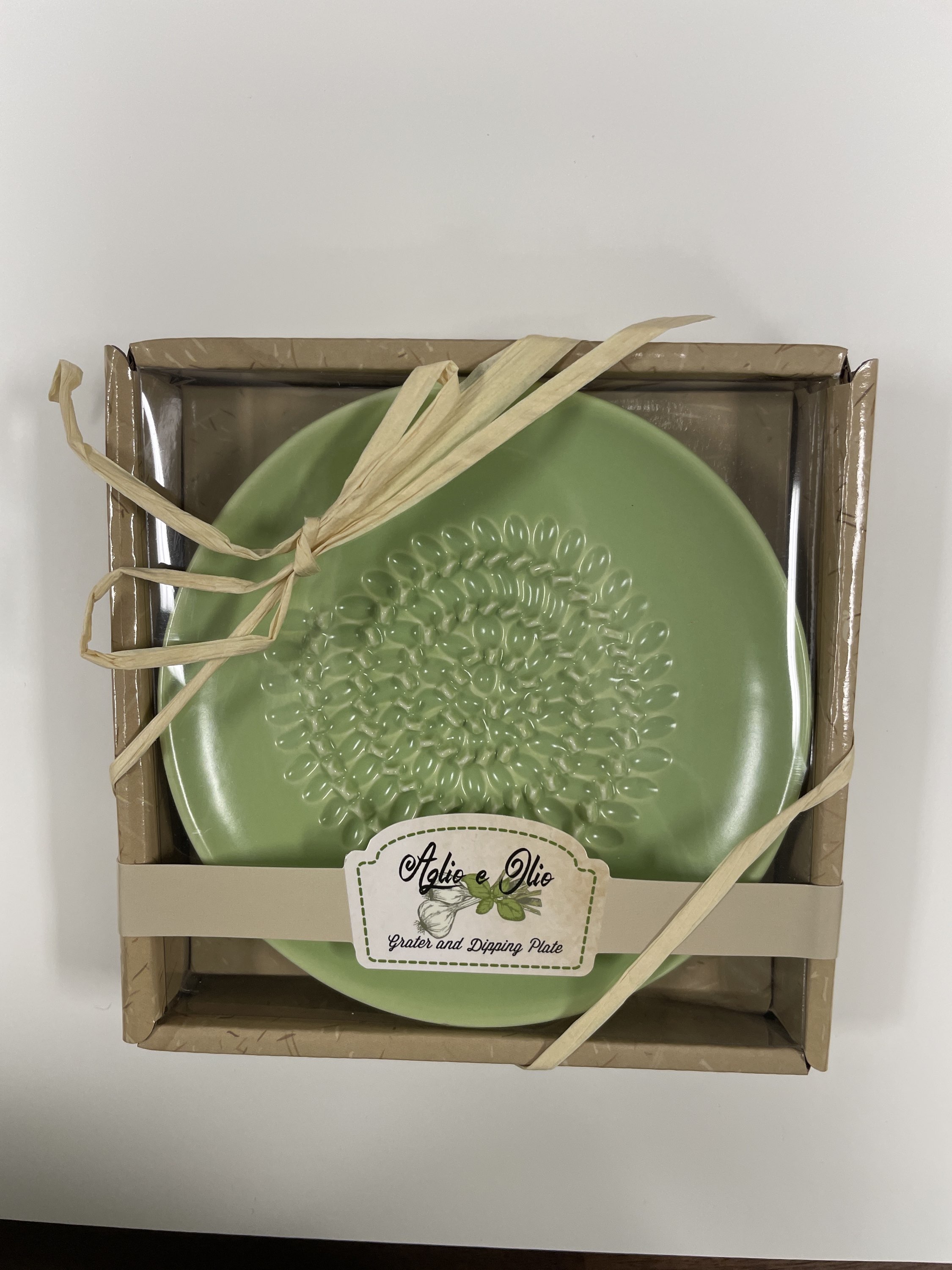 Assiette trempette H&V et gratte ail