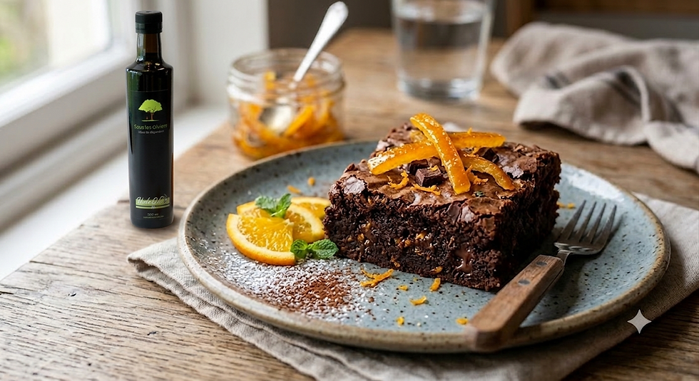 Brownies avec huile d'olive à l'orange sanguine