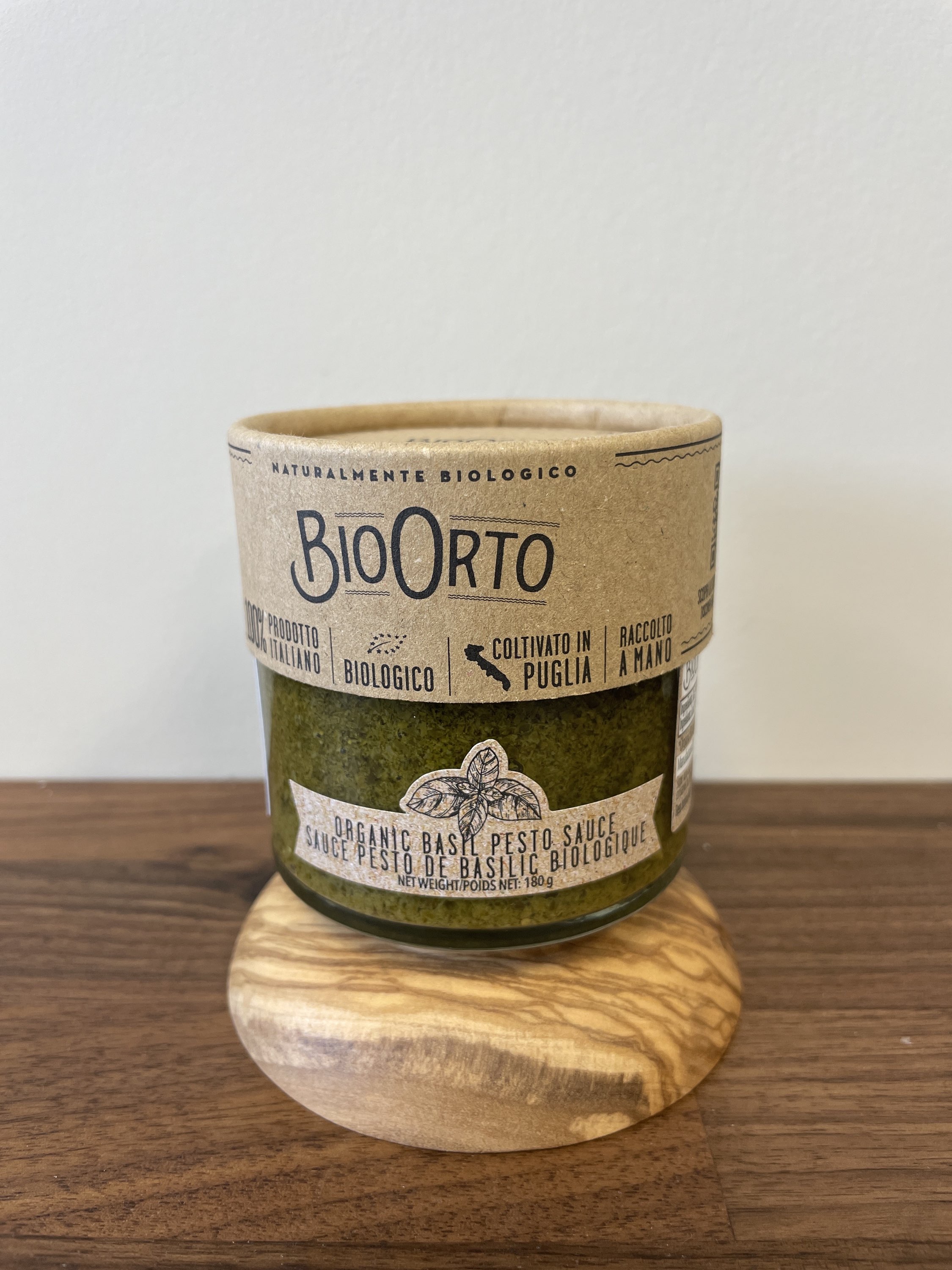 Sauce pesto de basilic biologique 180G | BioOrto