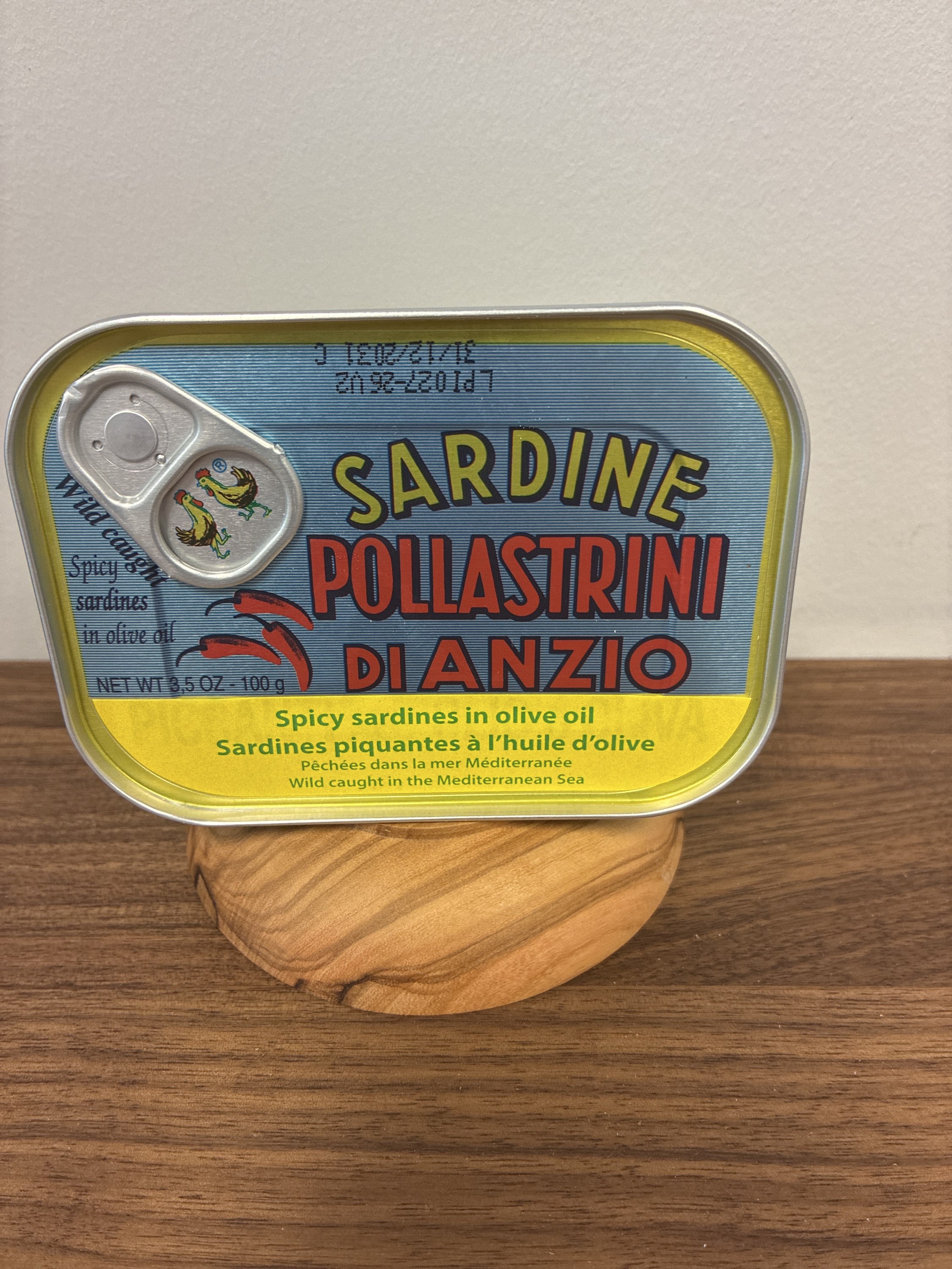 Pollastrini Sardines piquantes à l'huile d'olive 100g