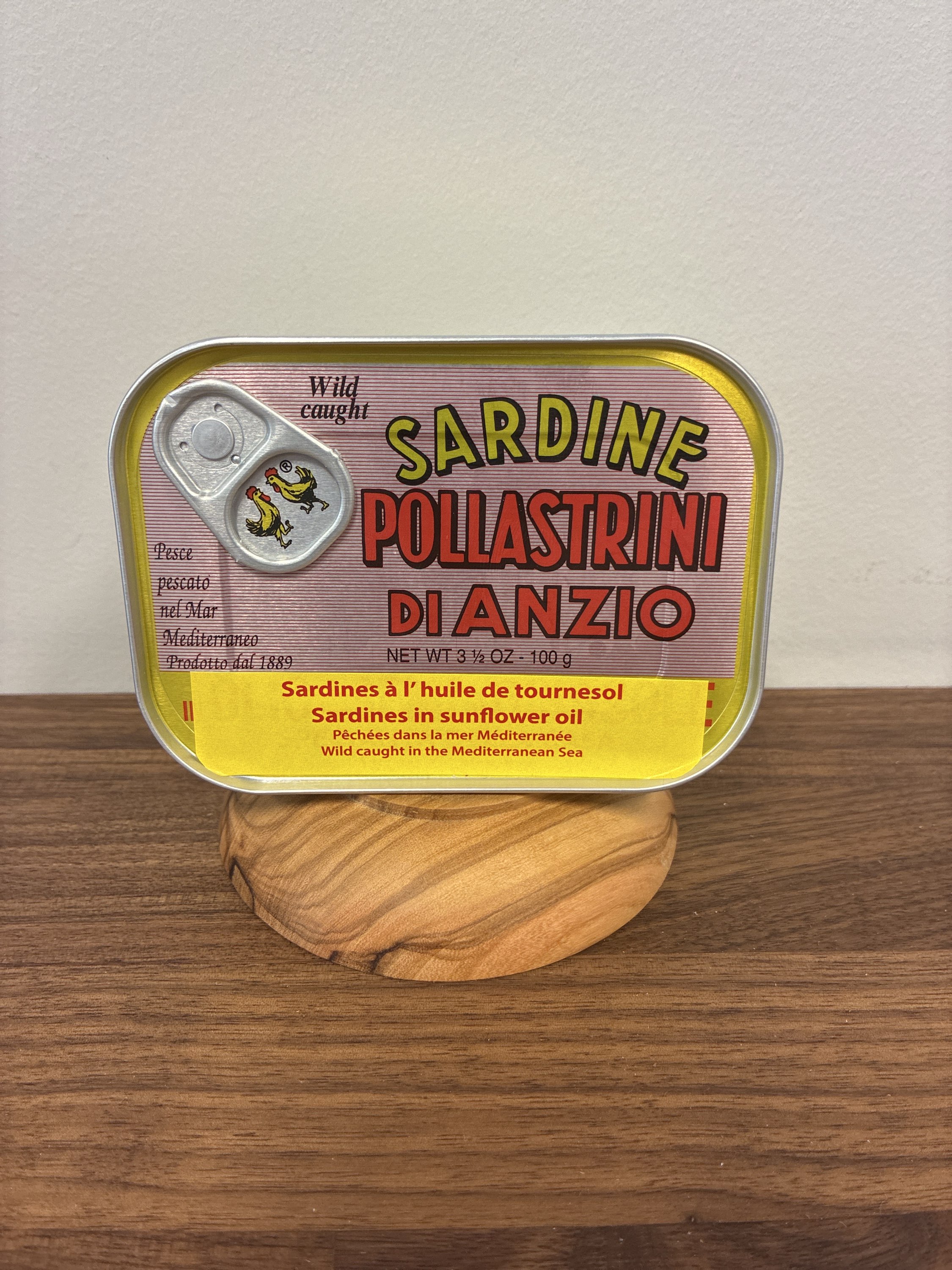 Pollastrini Sardines à l'huile de tournesol 100g