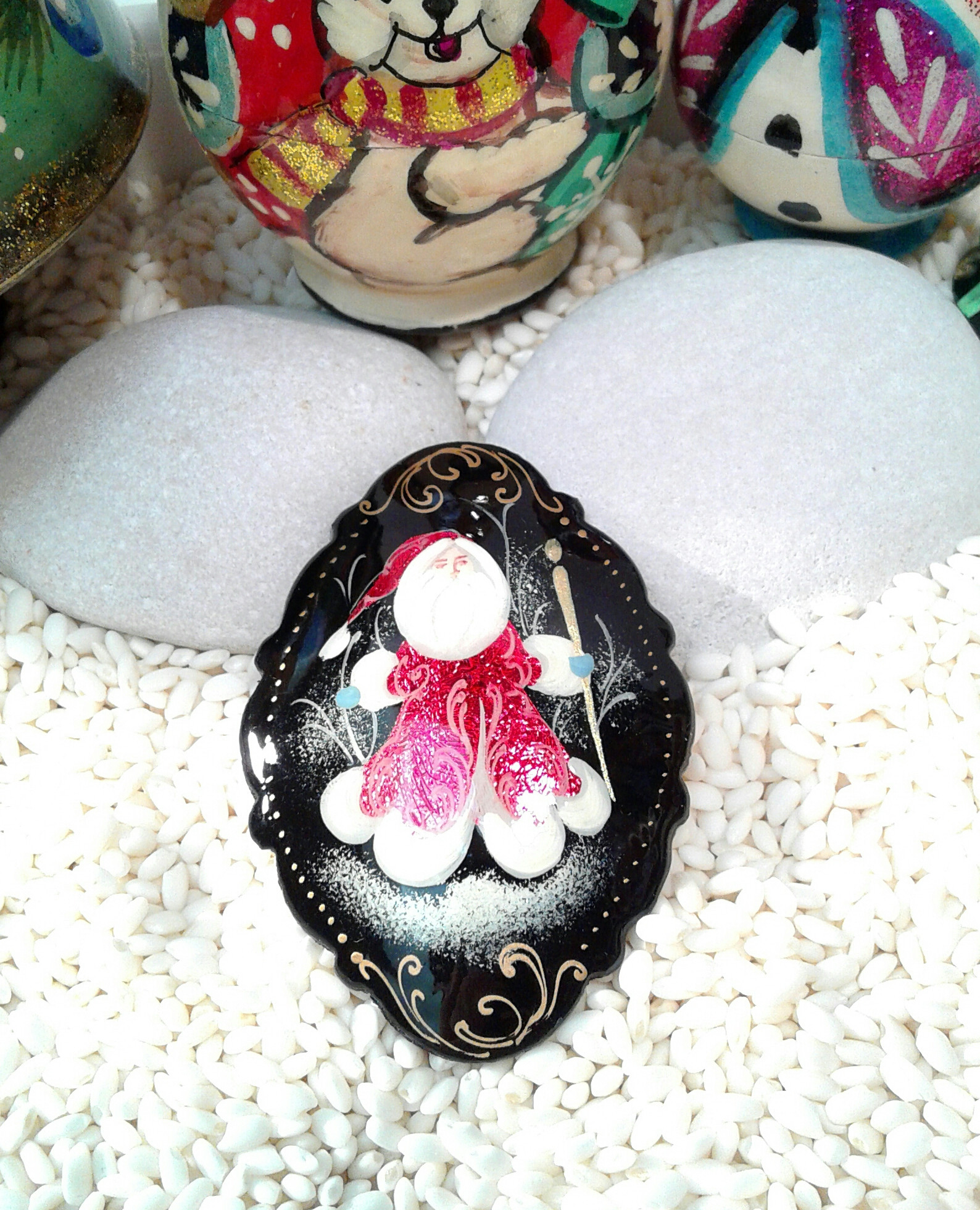Old World Santa Lacquer Pin