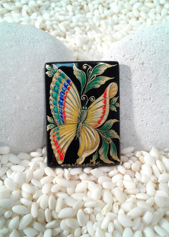 Hand painted Wildlife Beads-Butterfly