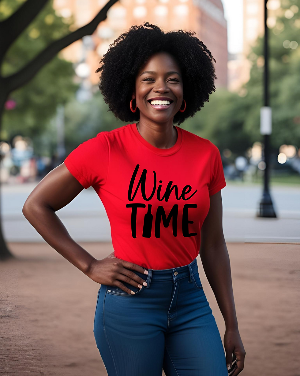 Wine Time Red T-Shirt