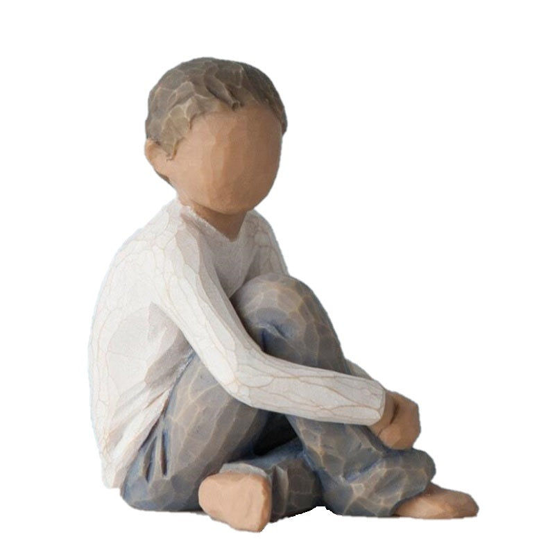 WillowTree - Caring Child (darker skin tone and hair color) - 27351 "nurtured by