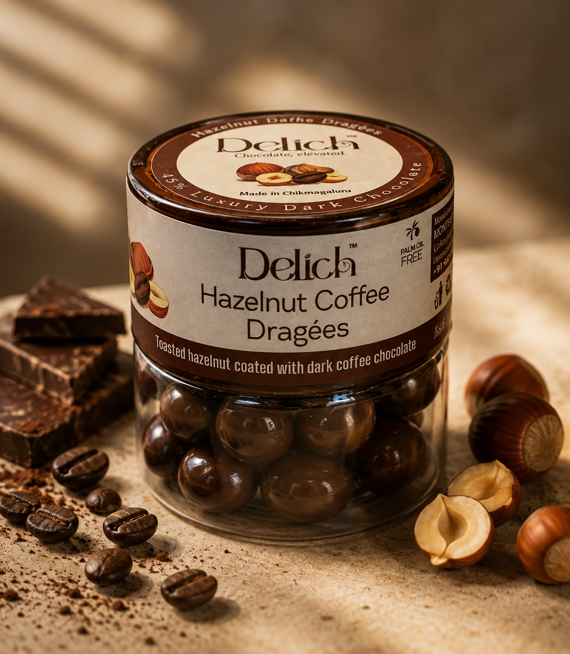 Hazelnut Coffee Dark Chocolate Dragées