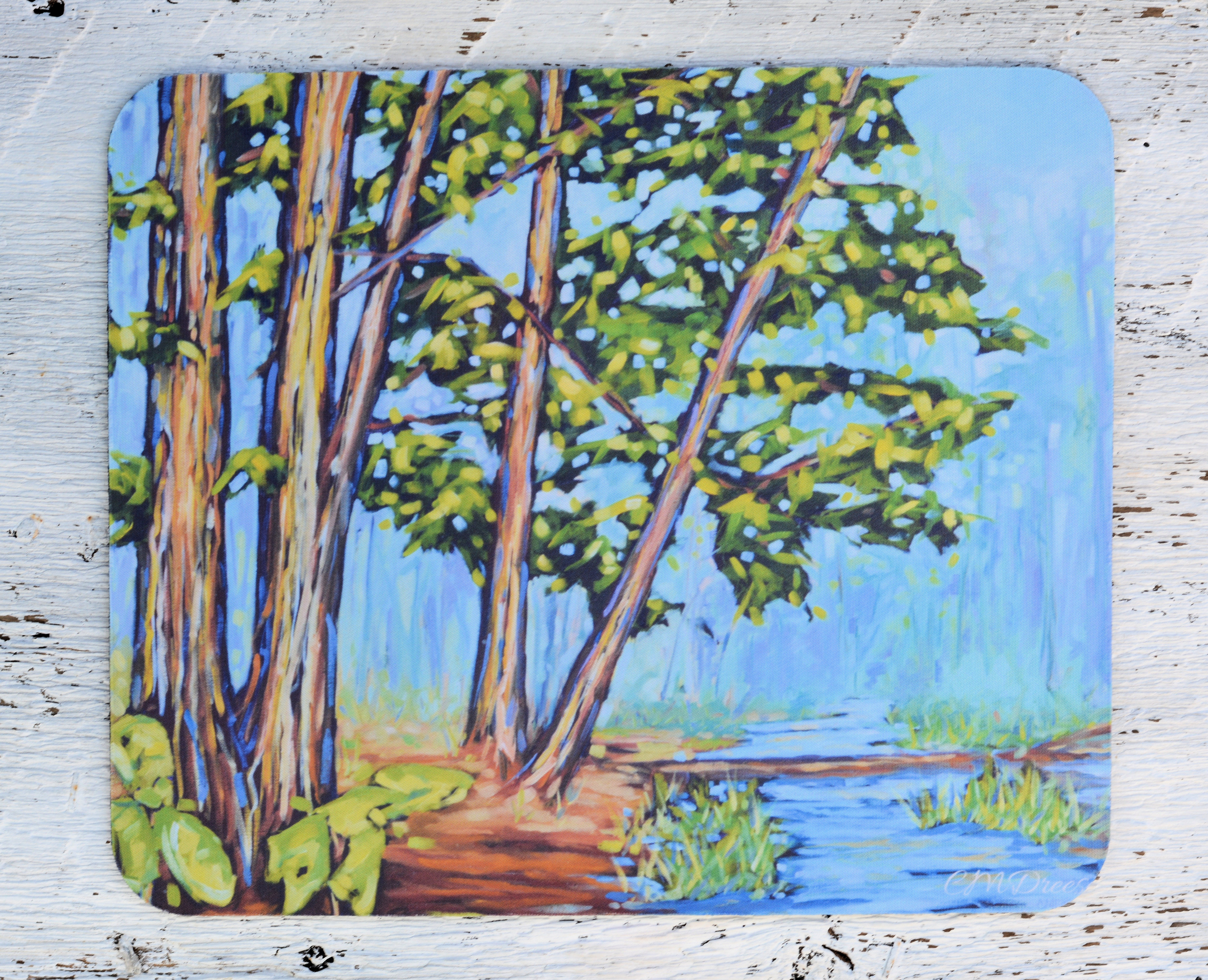 Mousepad: Hemlocks Along the River