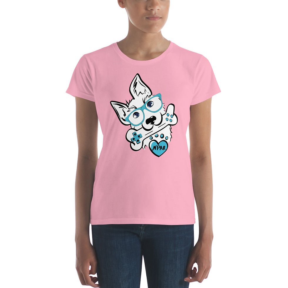 Thumbnail: Nerdy Paws - Women's short sleeve t-shirt - Kody Style