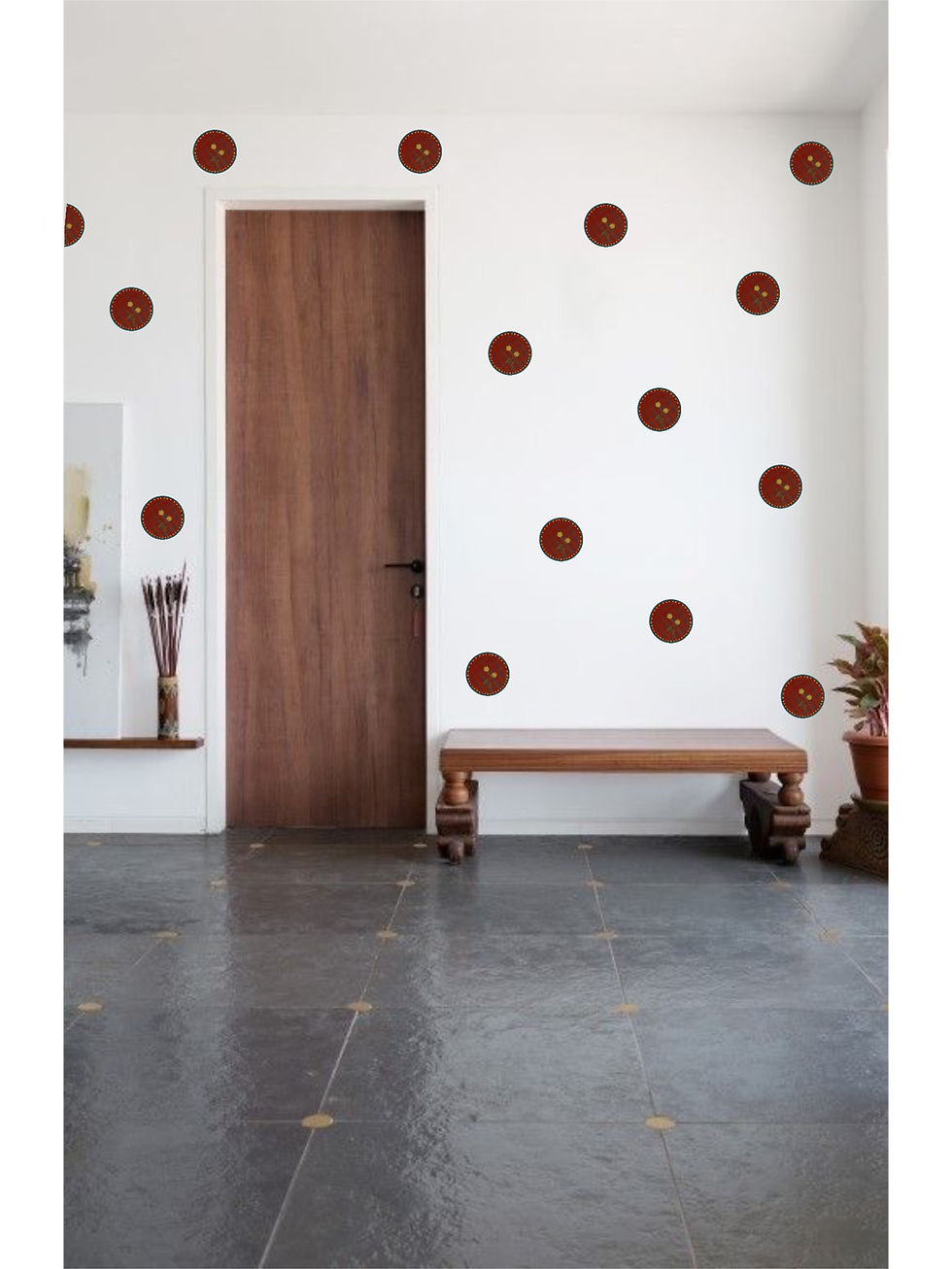 reusable wall stickers in indian living room