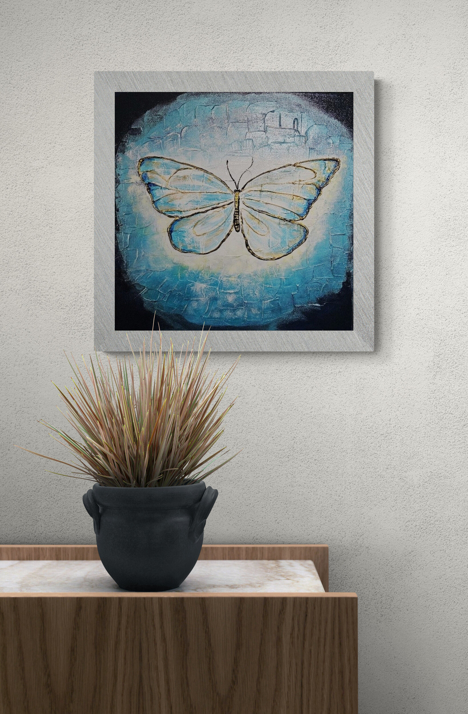 Acrylic Painting - Textured Butterfly