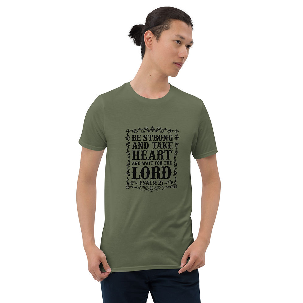 Thumbnail: Short-Sleeve Unisex T-Shirt- Be strong and courageous