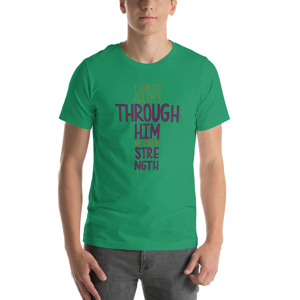 Thumbnail: Unisex t-shirt-i can do all things through Him who gives me Strength