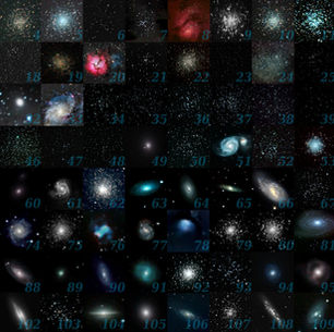 A collage of all the astronomical objects in the Messier Catalog