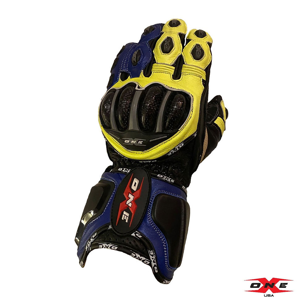 Thumbnail: OneX Australia Race Gloves— Fluoro Yellow/Blue