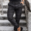 Thumbnail: Plaid Print Pants Men'S Casual Trousers Loose and Thin