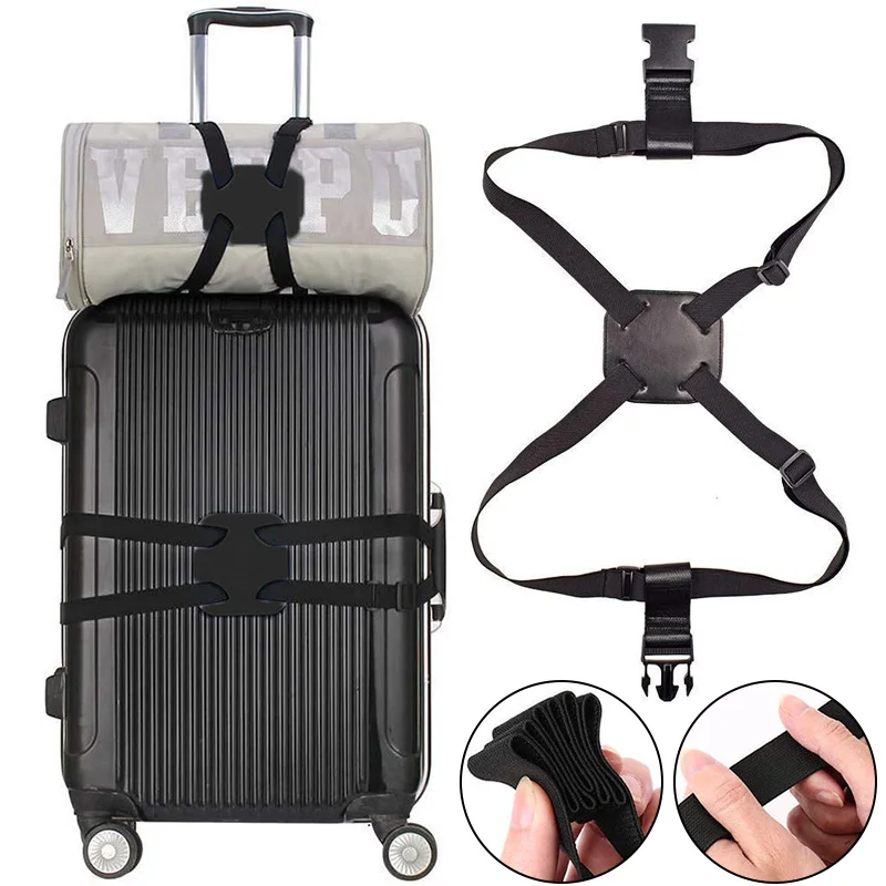 Thumbnail: Luggage Binding Belt Elastic Telescopic Luggage Strap Travel Bag Suitcase Fixed 
