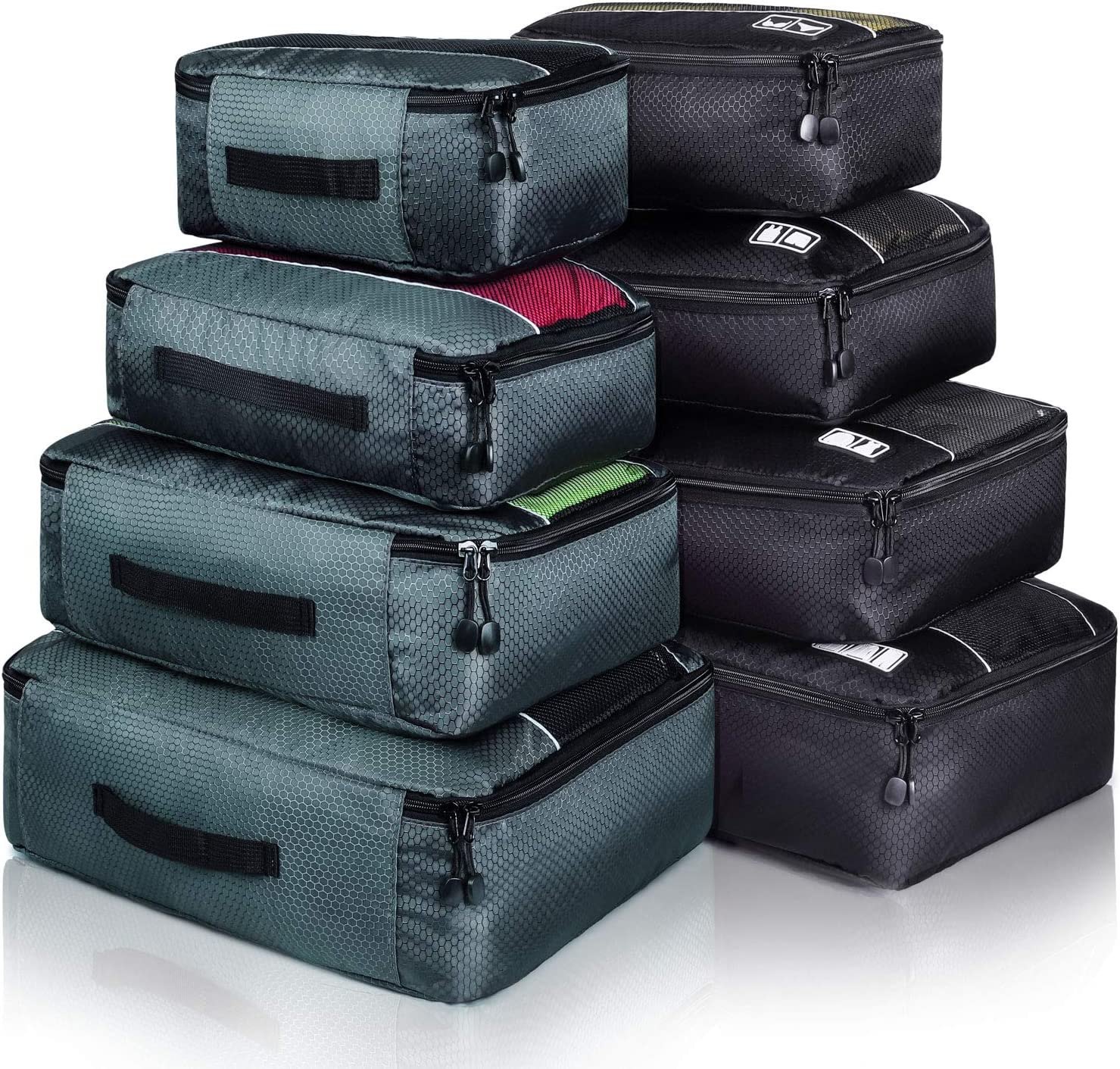 Professional title: "Durable Travel Packing Cubes with Clothing Label - Luggage