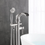 Thumbnail: Freestanding Tub Filler Floor Mount Waterfall Bathtub Faucet Stinless Steel Tub 