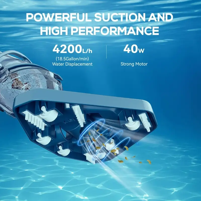 Thumbnail: Aidot ENHULK Pool Vacuum T403 for above Ground Pool, Cordless Pool Vacuum with T