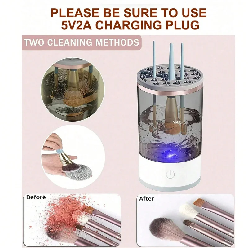 Thumbnail: Electric Makeup Brush Cleaner Makeup Brush Cleaner with Brush Cleaning Pad Autom