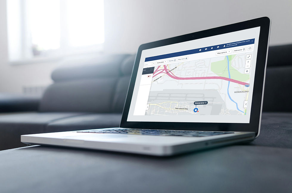 Laptop with fleet tracking App