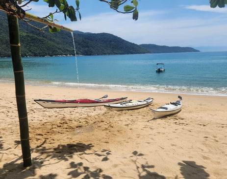 Arriving by Kayak in Praia Grande da Cajaiba
