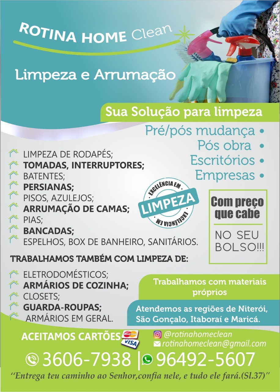 flyer rotina home clean