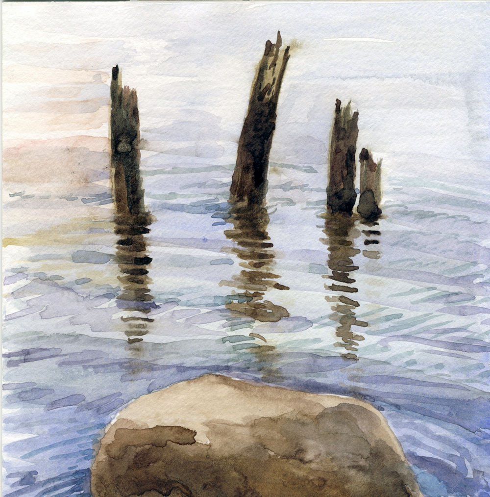 Four Pilings and Concrete