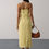 Küçük resim: Askılı Uzun Sarı Elbise