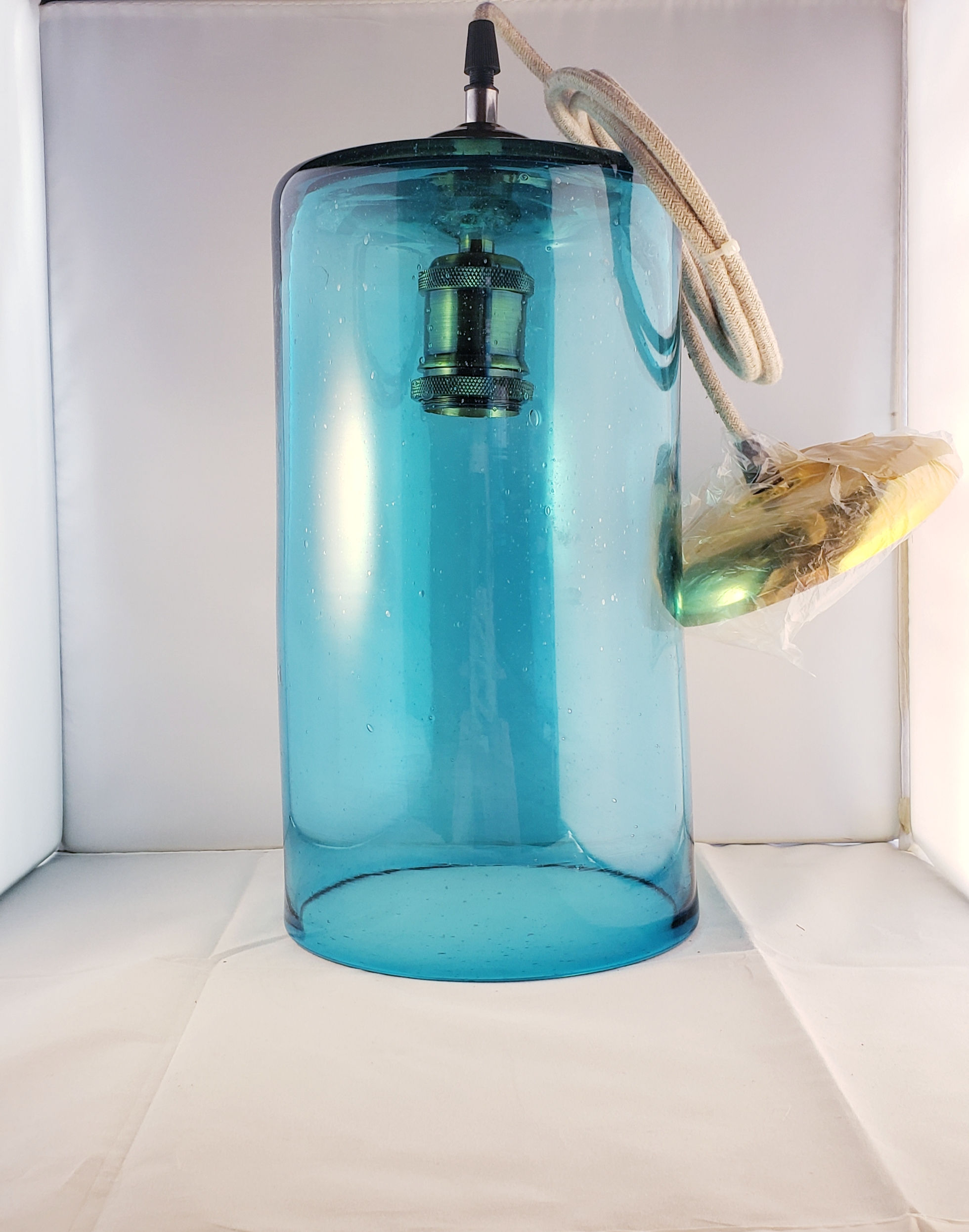 Lámpara de suspender Real del Monte cian