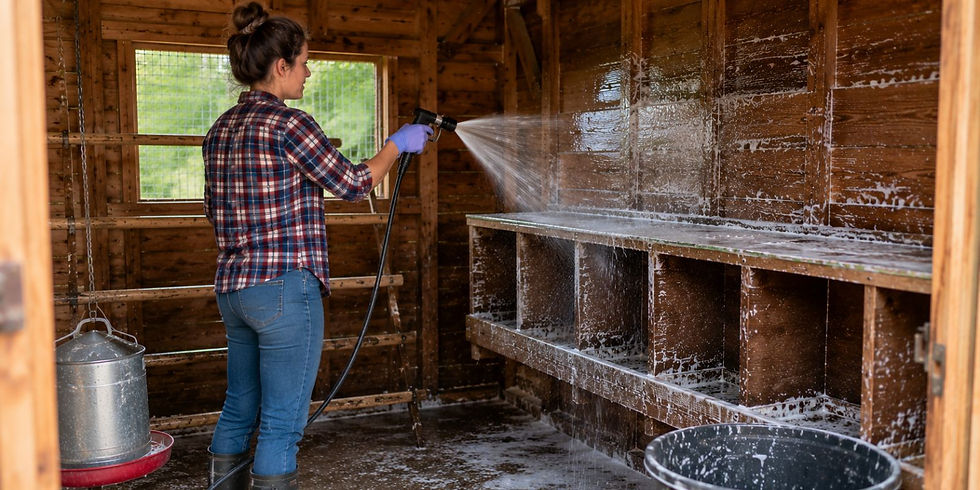 Coop cleaning