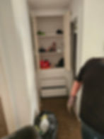 Junk removal before hallway debris removal in Bristol Indiana