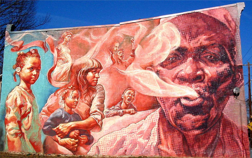 In Living Memory: Those of Us Alive - Public mural in North Philadelphia